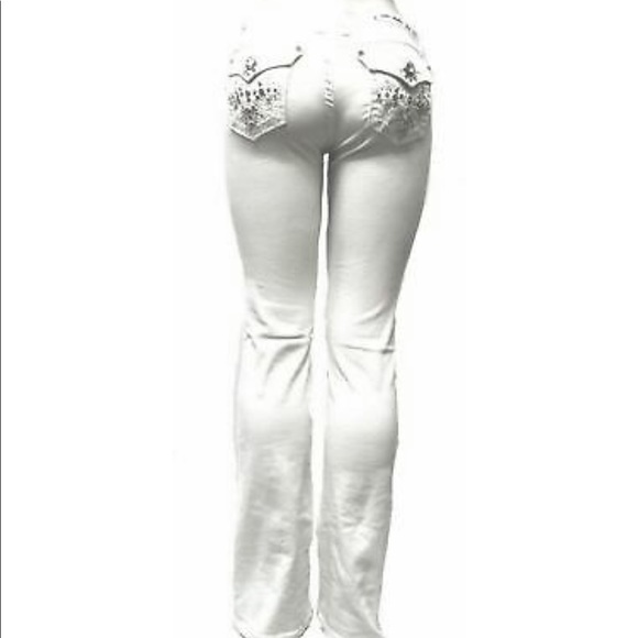 50 % LA Idol Bootcut White Jean Stretch 5171BT-New - Picture 4 of 7